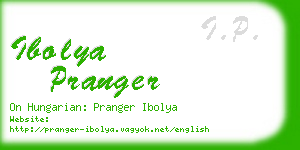 ibolya pranger business card